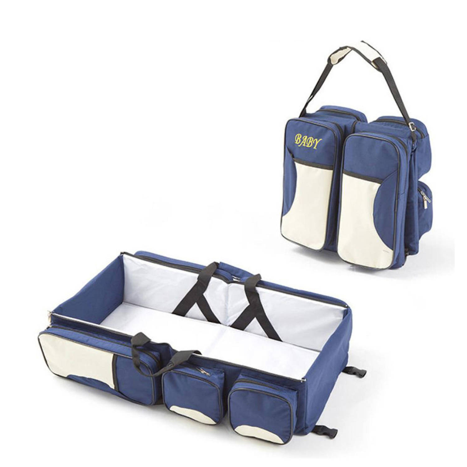 Baby Reisbed en Baby Luiertas in 1 - Reisbedje voor Baby's en Kleuters