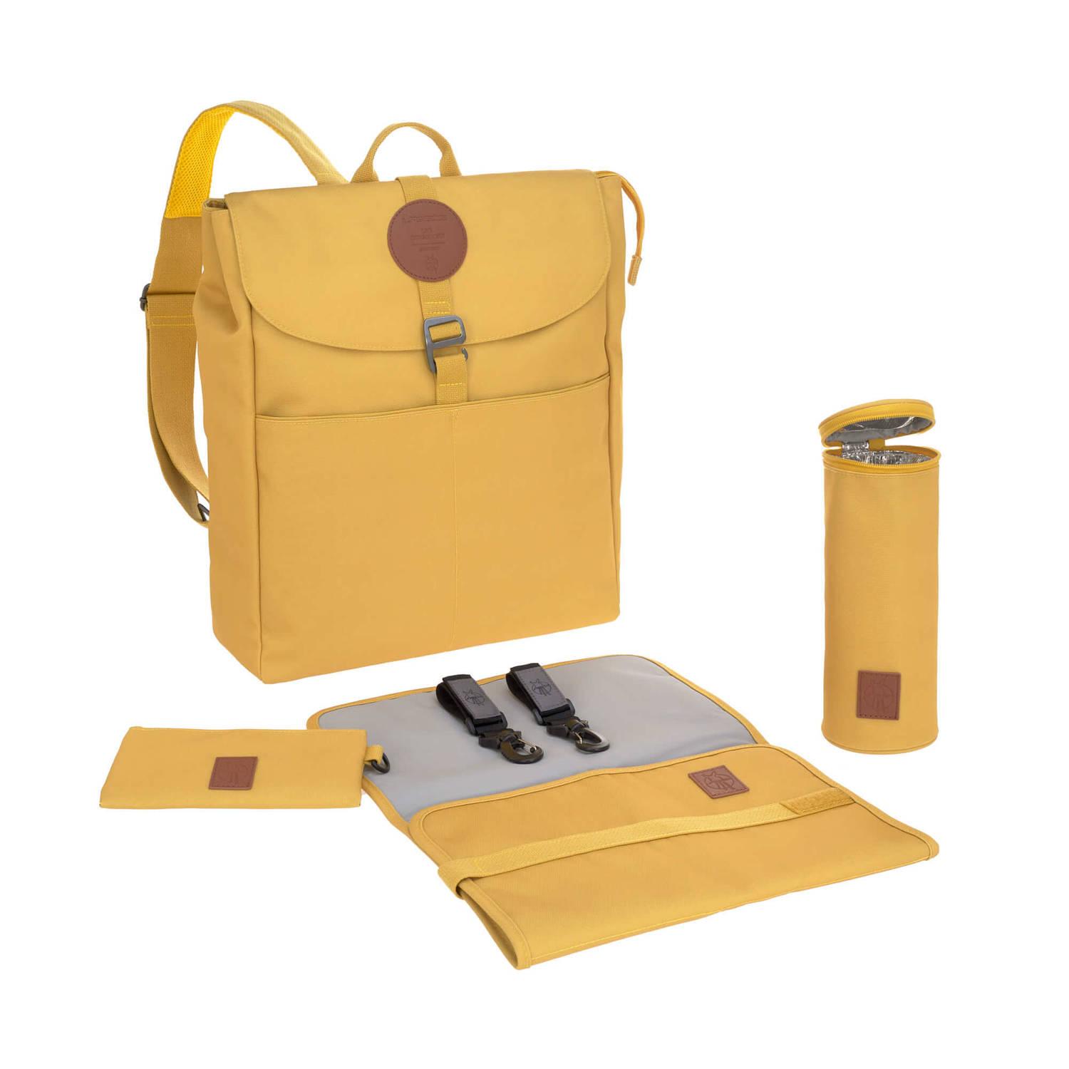 Lässig greenlabel backpack / luier- en verzorgingstas Adventure Lemon Curry