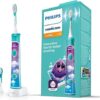 SONICARE- HX6322/04 For Kids Elektrische Tandenborstel - Ingebouwde bluetooth - Met interactieve app - 2 Opzetborstels - 2 Standen - Timer - Voor leuker en beter poetsen ,25 x 12 x 25 cm,Turkoois
