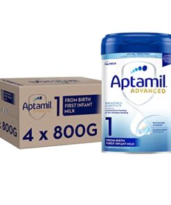 Aptamil Geavanceerde 1 eerste baby baby melkpoeder formule, vanaf de geboorte, 800g (Pack van 4)