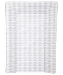 BABYCALIN Luxe aankleedkussen - Geometrische patronen - Roze en grijs - 50 x 70 cm
