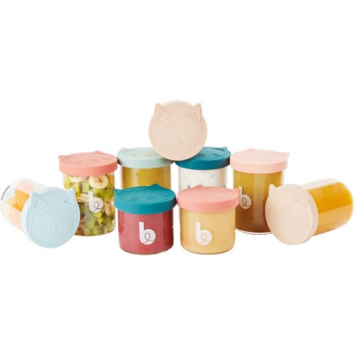 Babymoov ISY Bowls - 9 glazen bewaarpotjes - 6x 250ml + 3x 120ml