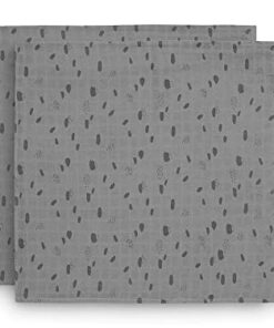 Jollein - Hydrofiele Multidoeken (115x115cm) 2 pack - Hydrofiele doeken - Spot Storm Grey