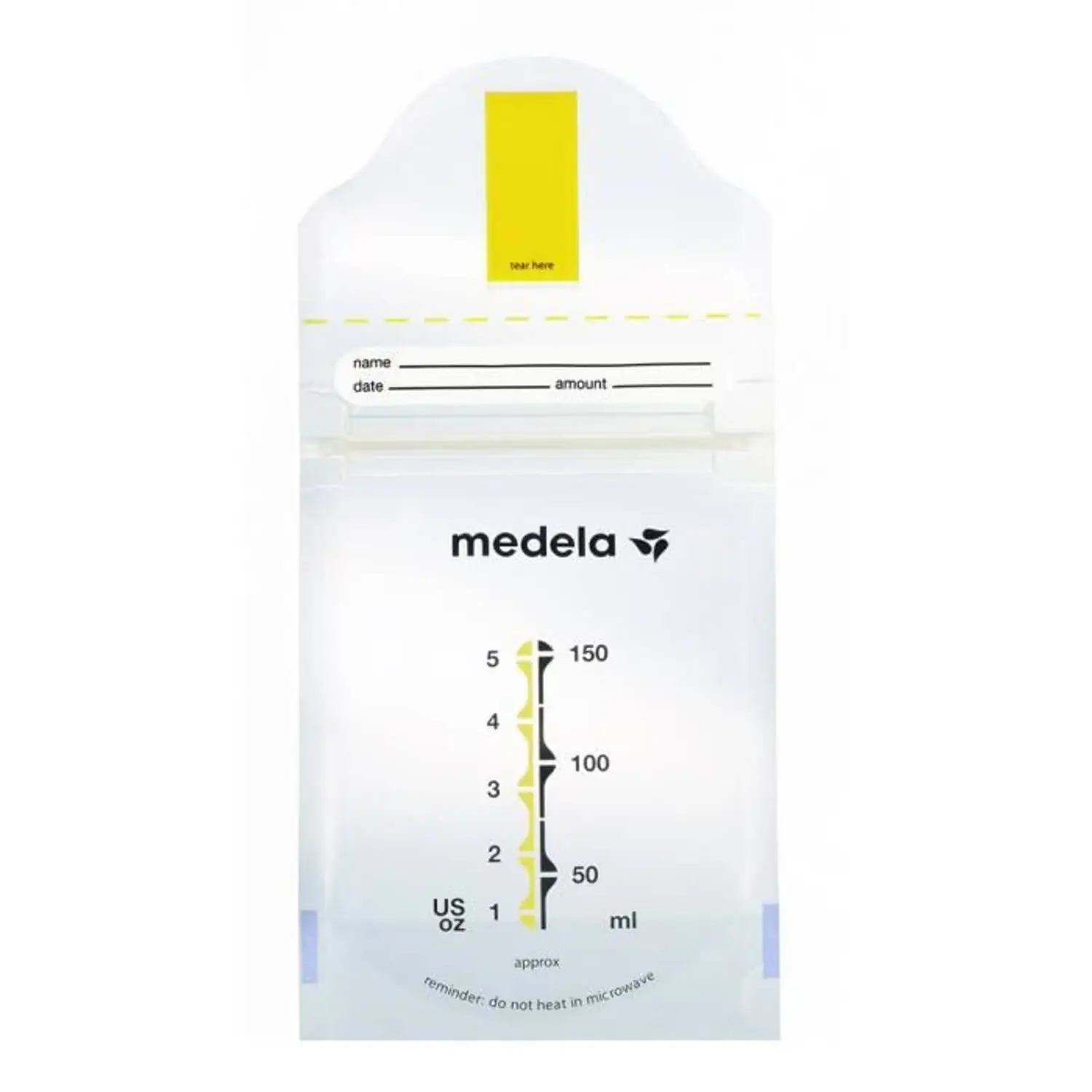 Medela Set of 180 ml Breast Milk Storage Bags - Pack of 25 BPA-free breast milk collection pouches with double zip, quick freeze and thaw