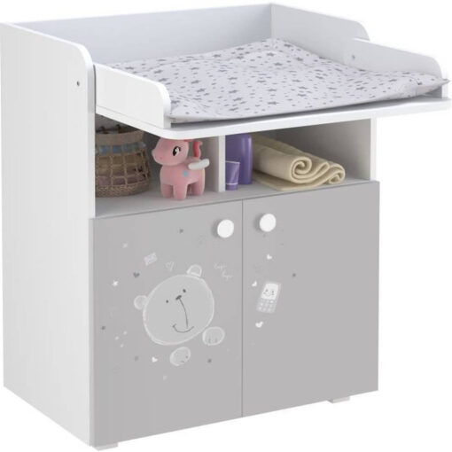 Polini Bear teddy dressoir 2 deuren - wit / grijs