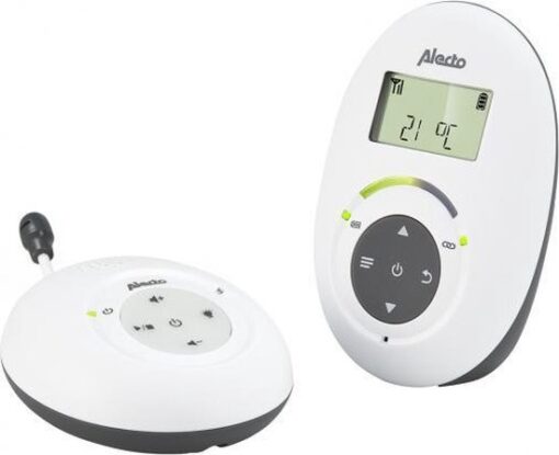 Alecto DBX-125 - Full Eco DECT Babyfoon met Display - Wit/Antraciet