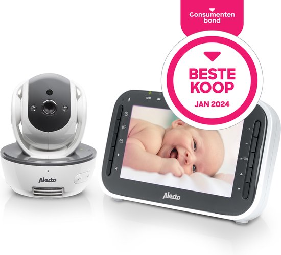 Alecto DVM200M - Babyfoon met Camera - Op afstand Beweegbaar - Wit