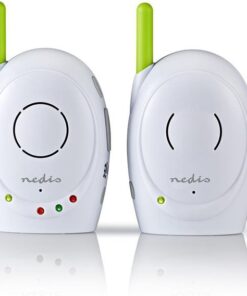 Audio-Babyfoon - FHSS (Frequency-Hopping Spread Spectrum) - Met terugspreekfunctie - Bereik: 300 m - Batterij Gevoed / Netvoeding - Groen / Wit