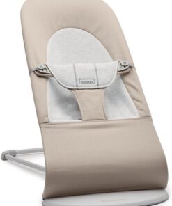 BabyBjörn Wipstoel Balance Soft - Cotton-Jersey - Beige-Grijs - Ergonomisch - Verstelbaar - Inklapbaar