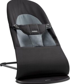 BabyBjörn Wipstoel Balance Soft - Cotton - Zwart-Donkergrijs - Ergonomisch - Verstelbaar - Inklapbaar