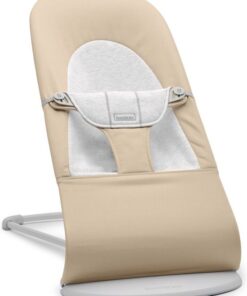 BabyBjörn Wipstoel Balance Soft - Geweven-Jersey - Beige-Grijs - Ergonomisch - Verstelbaar - Inklapbaar