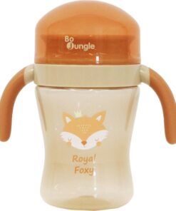 Bo Jungle - Drinkbeker kinderservies - antilekbeker 360° - 240 ml - Met handgrepen en deksel - Royal Foxy 360° Drinking Cup