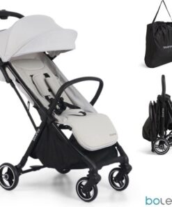 Bolente Beetle Compacte Buggy Grijs | Klein Opvouwbaar | Lichtgewicht | Reis Buggy | Plooibuggy | Kinderwagen | 0 tot 4 jaar | Inclusief Draagtas