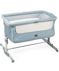 Chicco - Co-Sleeper Next2Me Dream - Aanschuifwieg voor Baby - Instelbare Hoogte - Veilige Installatie - Babybed Inclusief Matras - Lichtblauw (Sage)