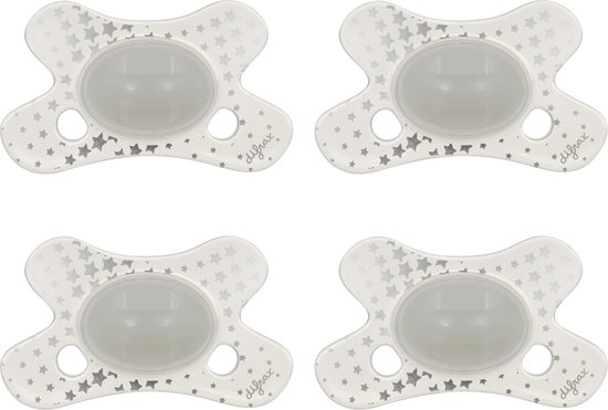 Difrax - Natural Speen - 0 tot 6 Maanden - Glow in the Dark - 4 stuks