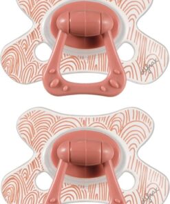 Difrax - Natural Speen - 6+ Maanden - Print met Bergen - 2 stuks