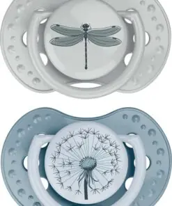 Difrax LOVI - Dynamische Fopspeen - 3 tot 6 Maanden - Blauw & Groen