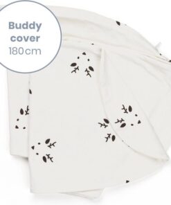 Doomoo Buddy Cover - Hoes voor Voedingskussen Buddy - Biologisch Katoen - 180 cm - Deer