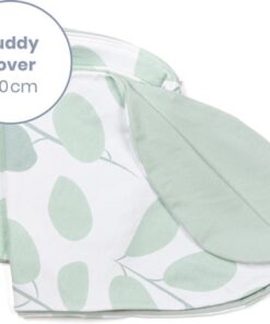 Doomoo Buddy Cover - Hoes voor Voedingskussen Buddy - Biologisch Katoen - 180 cm - Leaves Aqua Green