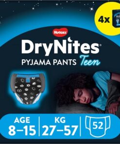 DryNites luierbroekjes - jongens - 8 tot 15 jaar (27 - 57 kg) - 52 stuks - extra voordeel