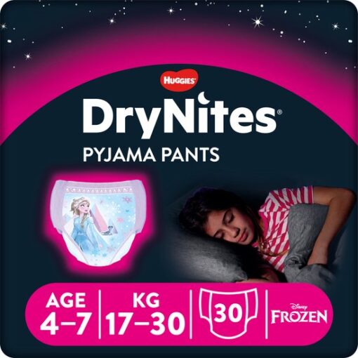 DryNites luierbroekjes - meisjes - 4 tot 7 jaar (17 - 30 kg) - 30 stuks - voordeelverpakking
