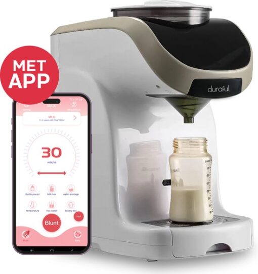 Duraful Baby Senseo - Baby Melk Machine - Baby Fles Maker - Flesvoeding Apparaat - Flessenwarmer - Flesverwarmer - Memory functie - Veiligheidsindicatoren - Incl. App en NL Handleiding