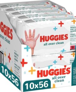 Huggies billendoekjes - All Over Clean - 10 x 56 - 560 billendoekjes - voordeelverpakking