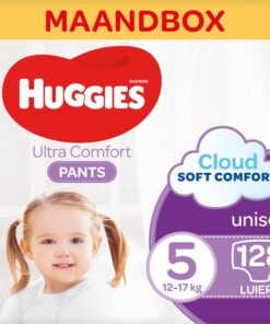 Huggies Luierbroekjes - maat 5 (12 tot 17 kg) - Ultra Comfort - unisex - 128 stuks - Maandbox