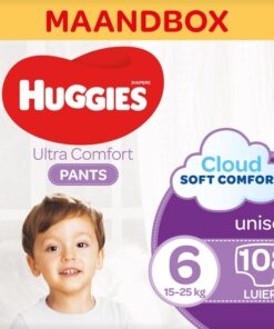 Huggies Luierbroekjes - maat 6 (15 tot 25 kg) - Ultra Comfort - unisex - 108 stuks - Maandbox