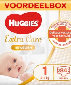 Huggies luiers - Maat 1 (2 tot 5 kg) - 84 stuks - Newborn - Voordeelverpakking