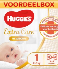 Huggies luiers - Maat 1 (2 tot 5 kg) - 84 stuks - Newborn - Voordeelverpakking