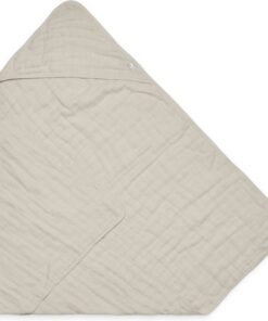 Jollein - Badcape Wrinkled - Beige - 100% Badstof Katoen - Baby Handdoek met Badcape, Omslagdoek, Badponcho - 75x75 cm