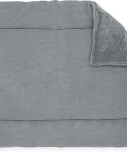Jollein - Boxkleed (Stone Grey) - Basic Knit - Katoen - Speelkleed Baby - 80x100cm