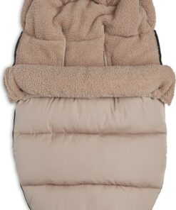 Jollein - Voetenzak voor Buggy & Wandelwagen (Biscuit) - Katoen - Footmuff Maxi Cosi, Kinderwagen of Autostoel - 52x110cm