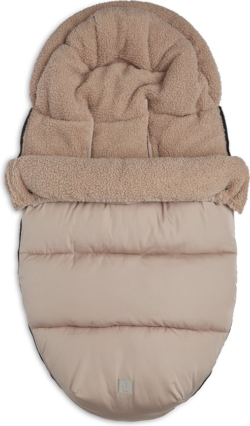 Jollein - Voetenzak voor Buggy & Wandelwagen (Biscuit) - Katoen - Footmuff Maxi Cosi, Kinderwagen of Autostoel - 52x110cm