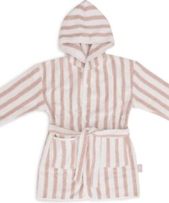 Jollein Badjas 1-2 jaar Stripe Terry - Wild Rose - GOTS