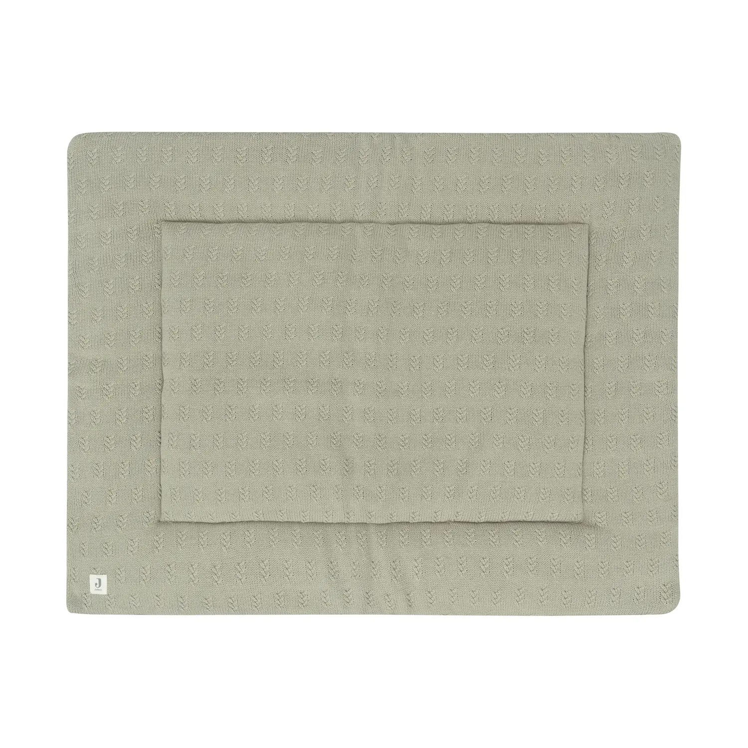 Jollein Grain Knit Boxkleed - 75 x 95 cm - Olive Green