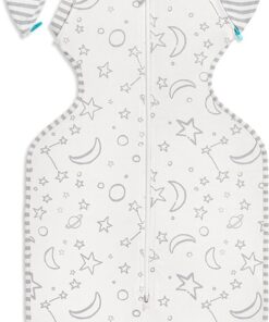 Love to Dream™ Babyslaapzak Swaddle Up™ - Inbakeren afbouwen - Baby 4-6 maanden - 6-8.5 kg - All Season - Bamboe - Stars - Wit