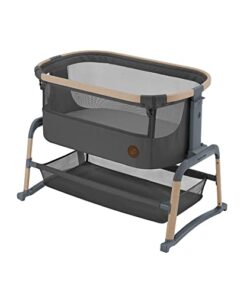 Maxi-Cosi Iora Air co-sleeper en wieg, slaapkamerwieg, ademende netstof, in hoogte verstelbaar, wieg met matras, Eco Care, geschikt vanaf de geboorte, 0 maanden tot 9 kg, Beyond Graphite