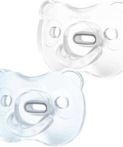 Medela Baby Fopspeen Soft Silicone Superzacht lichtgewicht eendelig - Soft Blue - 0-6 maanden - 2 stuks