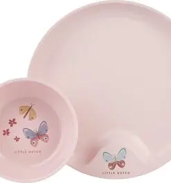 Mepal Mio kinderservies set – 6-delig – Kraamcadeau – Kinderservies – Flowers & Butterflies