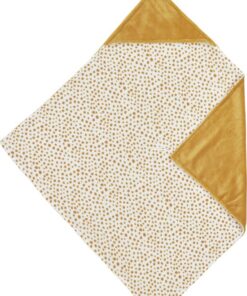 Meyco Baby Cheetah badcape - fleece - honey gold - 80x80cm
