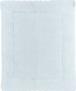 Meyco Baby Knots boxkleed - light blue - 77x97cm
