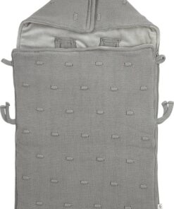 Meyco Baby Knots voetenzak - grey - 40x82cm