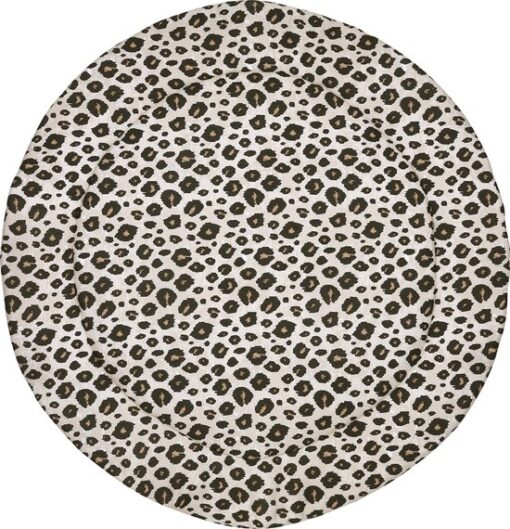 Meyco Baby Leopard boxkleed rond - sand melange - ⌀95cm