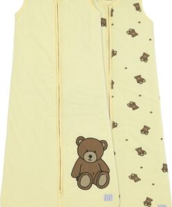 Meyco Baby Teddy Bear baby winter slaapzak gevoerd - 2-pack - soft yellow - 110cm