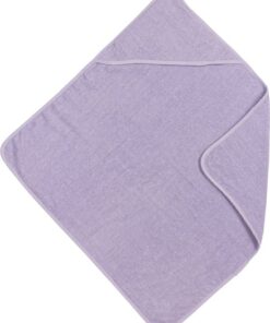 Meyco Baby Uni badcape - badstof - soft lilac - 75x75cm