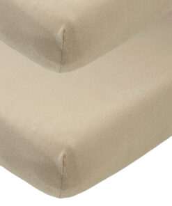 Meyco Jersey Hoeslaken 50 x 90 cm Taupe 2 Stuks