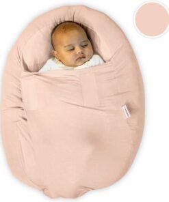 Mimmti Sleepynest relaxhoes voor voedingskussen Beige - voedingskussen hoes - sluitbare relaxhoes voor baby's - inbakerfunctie - voedingshoezen