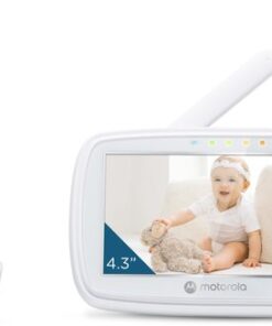 Motorola Nursery Babyfoon - met Camera - VM34 - 4.3-Inch Kleurendisplay - Infrarood Nachtzicht - Terugspreekfunctie - Slaapliedjes